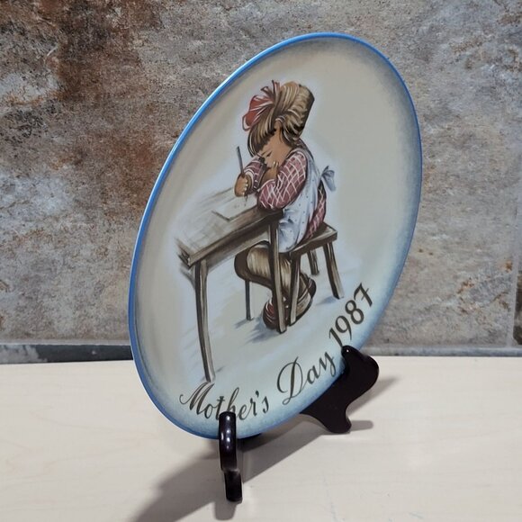 Schmid Hummel Mothers Day 1987 Mothers Little Learner Decorative Wall Plate - Picture 9 of 12